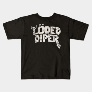 WHITE VINTAGE LODED DIPER Kids T-Shirt